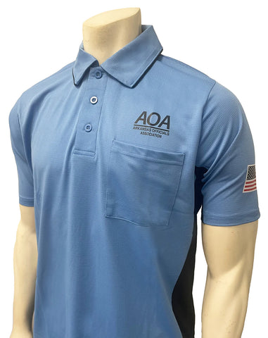 BBS314AR Sky Blue/Black-30228 - APPROVED "AOA" BASEBALL SHIRT