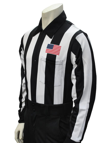 USA110-10389 - Smitty "Made in USA" - Football Long Sleeve Shirt w/ Flag Above Pocket