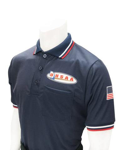 USA301UT-30255 - Smitty "Made in USA" - LONG SLEEVE Ump Shirt Logo Above Pocket Navy