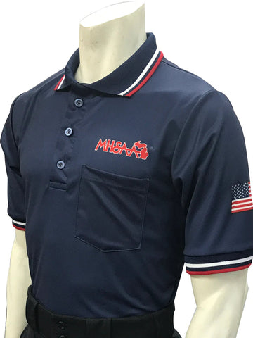 USA300MI-NY -30289- Smitty "Made in USA" - Ump Shirt Logo Above Pocket Navy