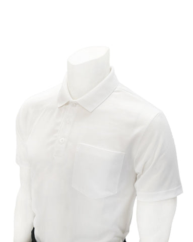 VBS487 - Men's White Mesh Shirt with Collar and Chest Pocket